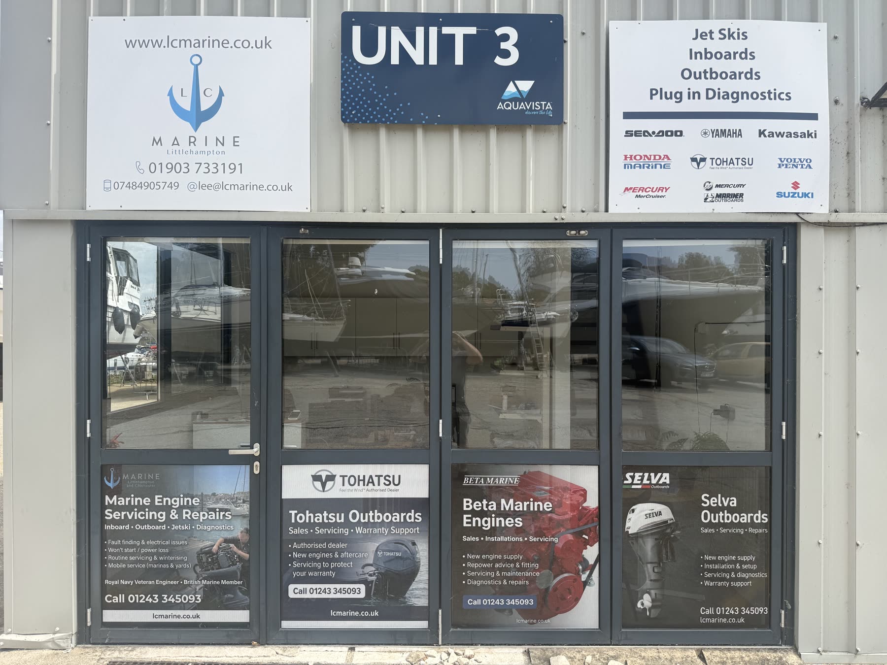 LC Marine workshop, Unit 3 at Birdham Shipyard, Birdham Pool Marina